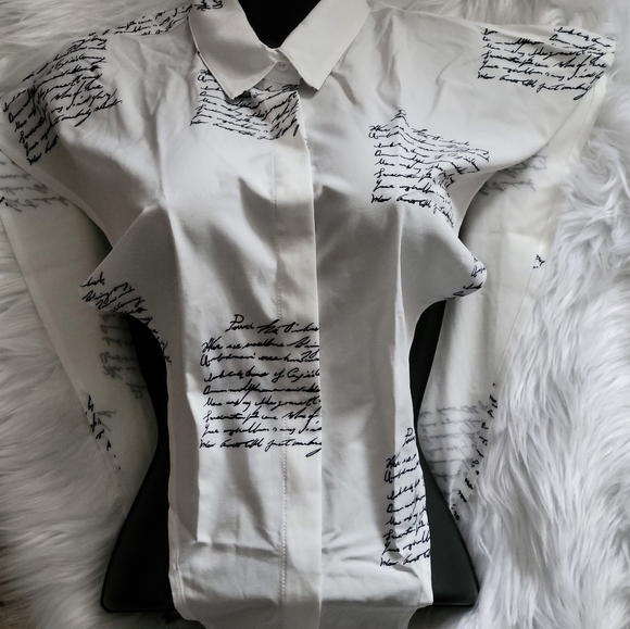 Script Vest Blouse - Picture 6 of 6